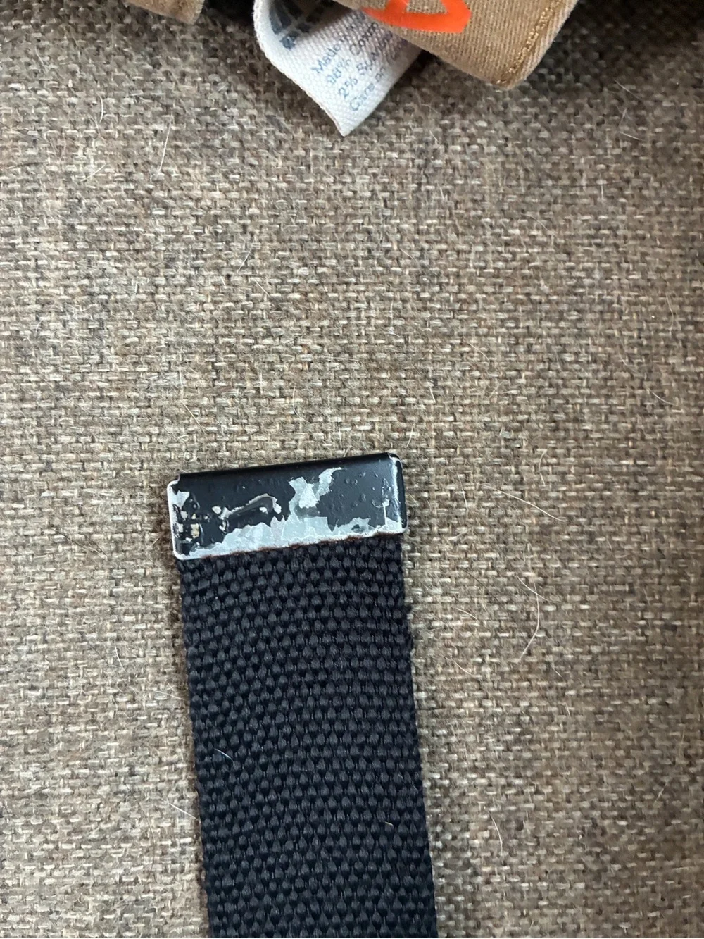 Nike Men’s Black and White Webbing Belt with Branded Buckle
